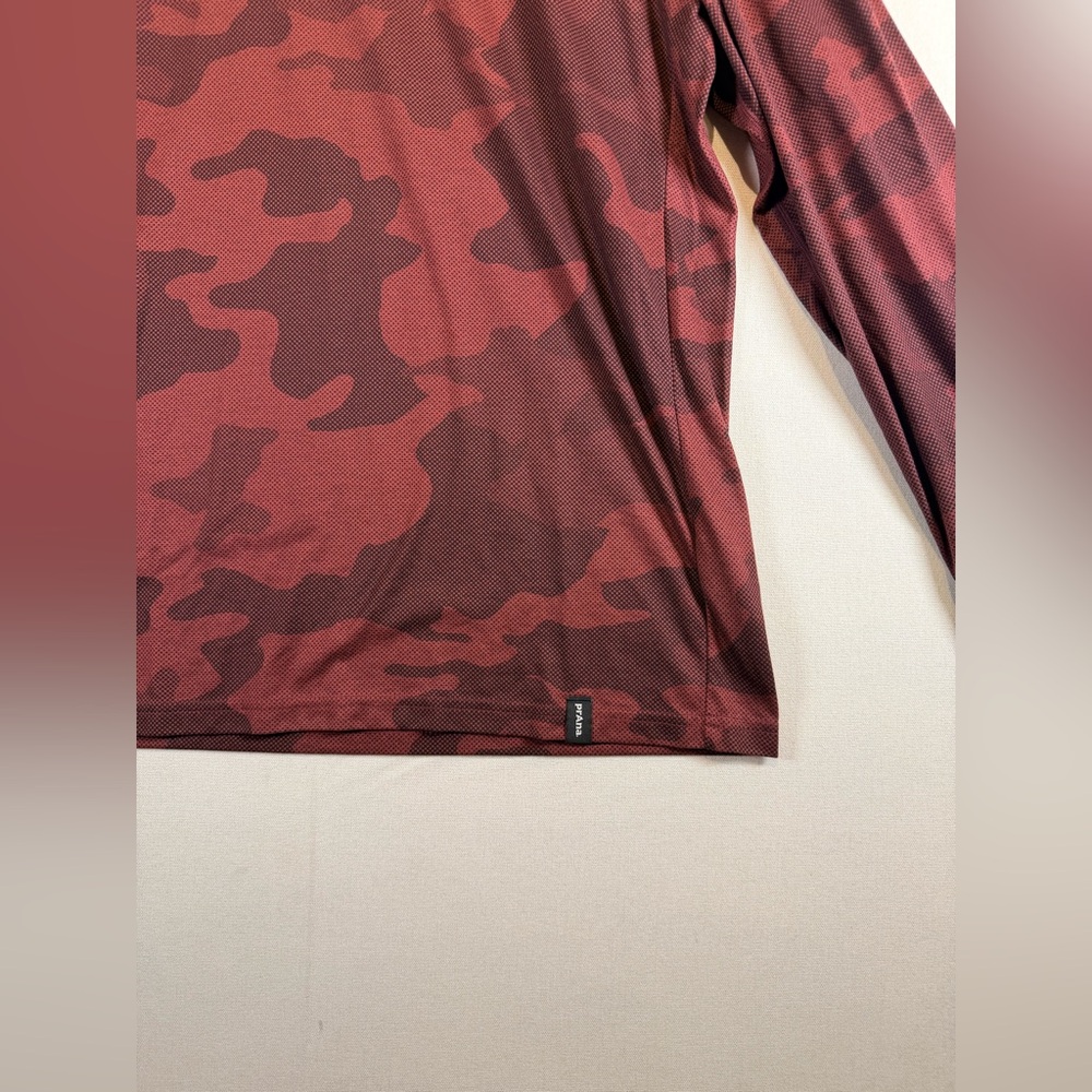 prAna Prospect Heights Men’s Large Maroon Camo Long Sleeve Shirt - Picture 4 of 9